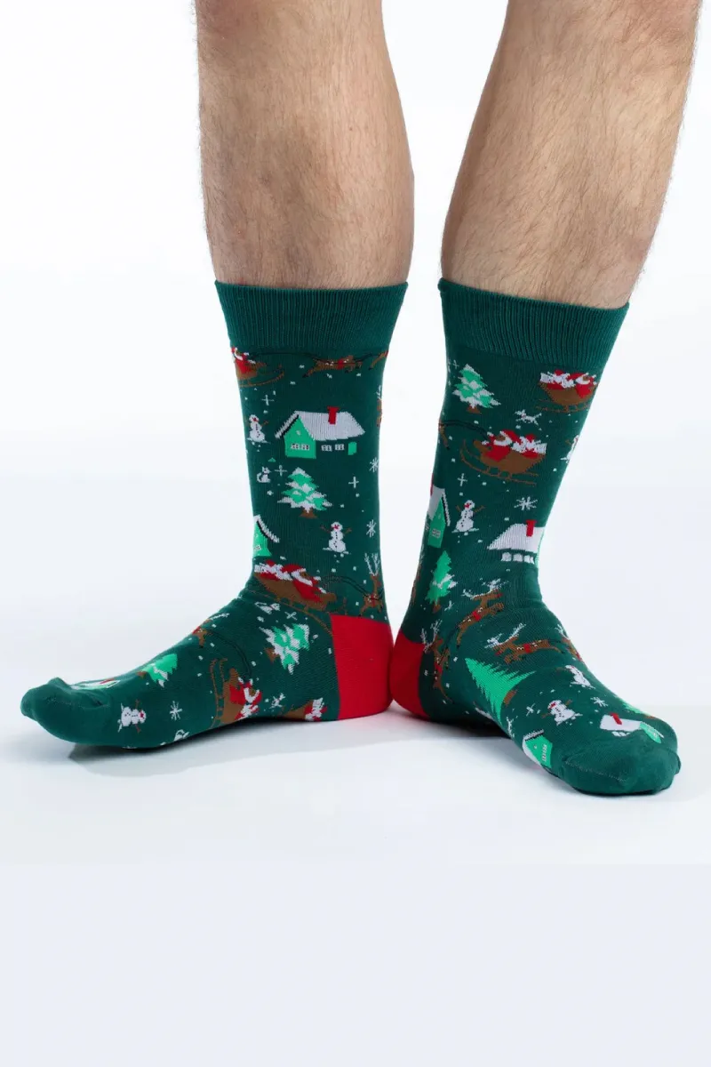 Santa On A Sled Sock sold by Below the Belt product image thumbnail 2