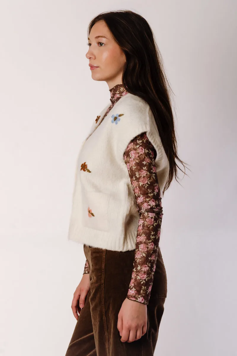 Brush Floral Embroidered Vest sold by Below the Belt product image thumbnail 4
