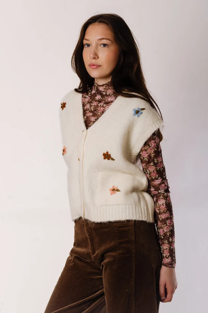 Brush Floral Embroidered Vest sold by Below the Belt product image thumbnail 3