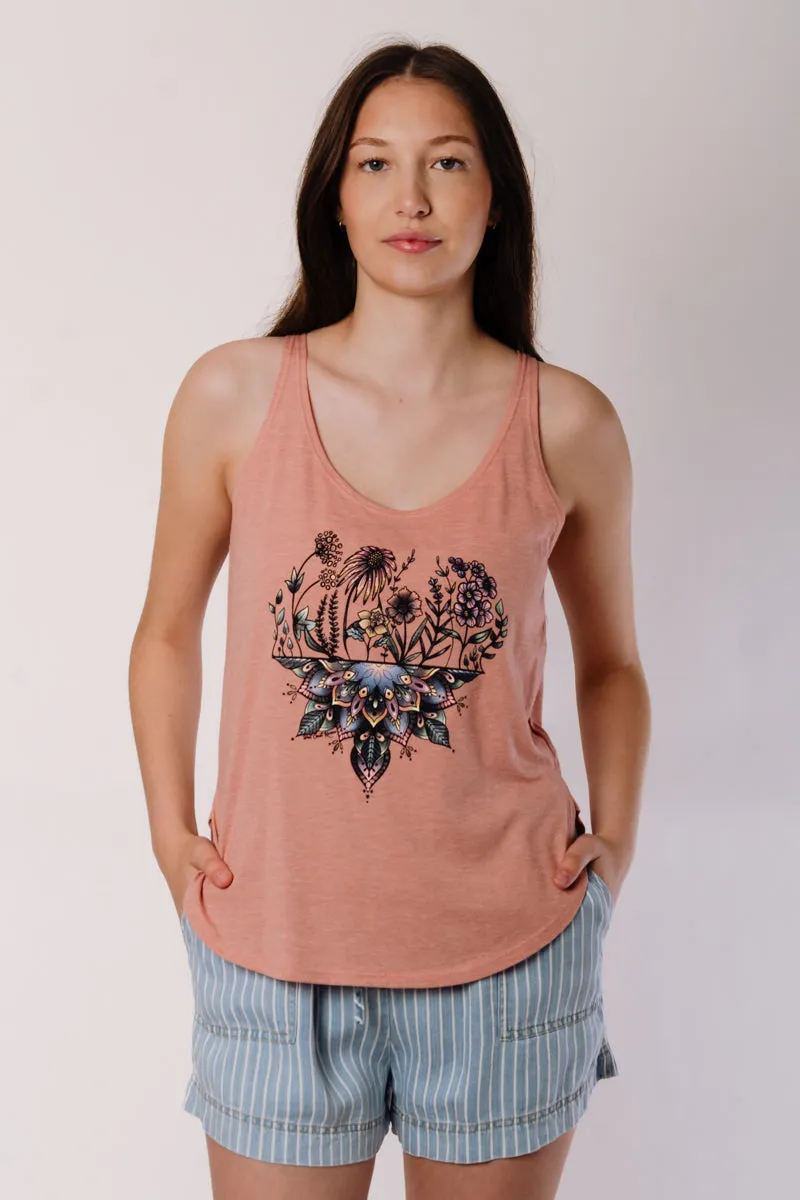 Flower Mandala Festival Tank sold by Below the Belt