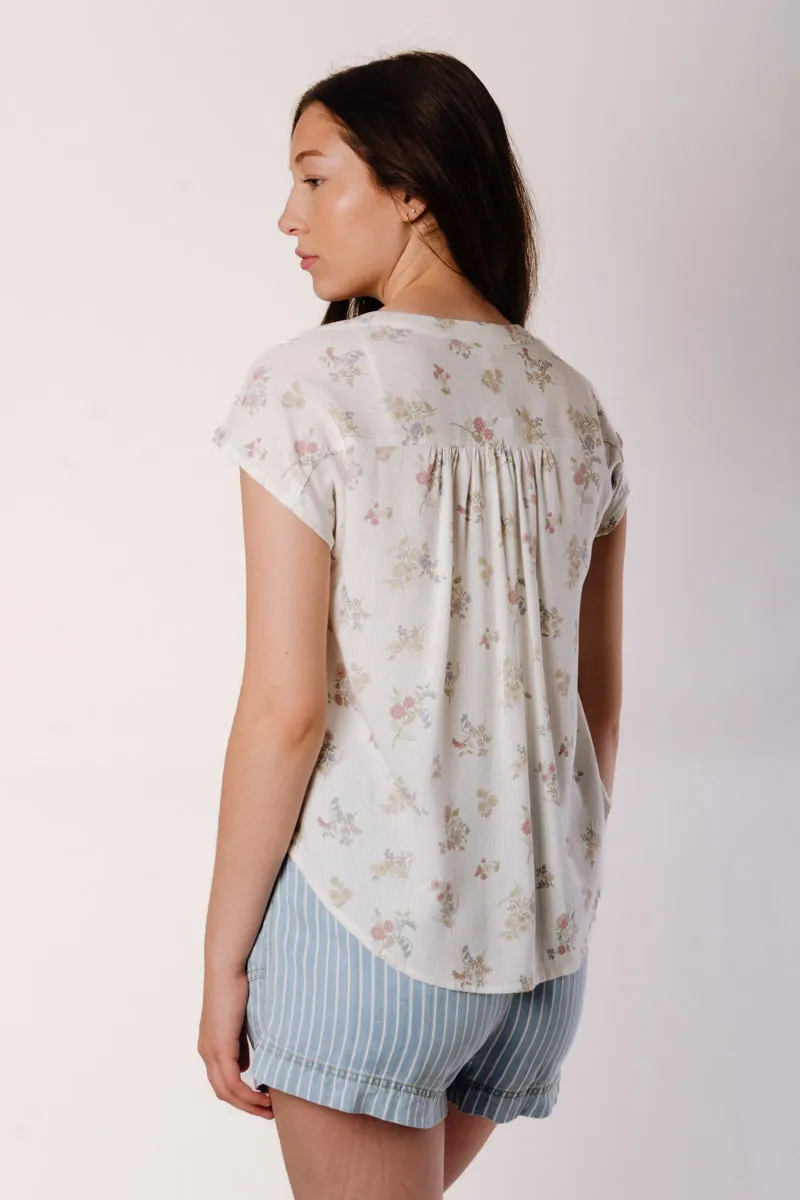 Stripe Floral Button Blouse sold by Below the Belt product image thumbnail 4