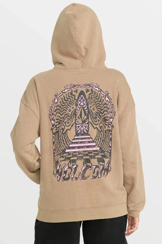 Stone Art Up Zip Hoodie made by Volcom