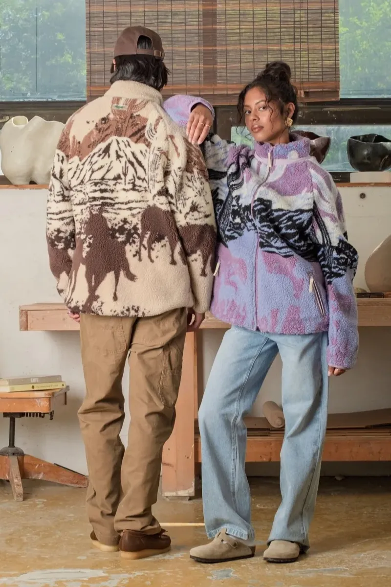 Unisex Printed Sherpa Fleece sold by Below the Belt product image thumbnail 3