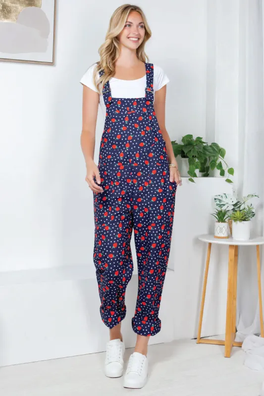 Retro Strawberry Corduroy Overalls sold by Below the Belt