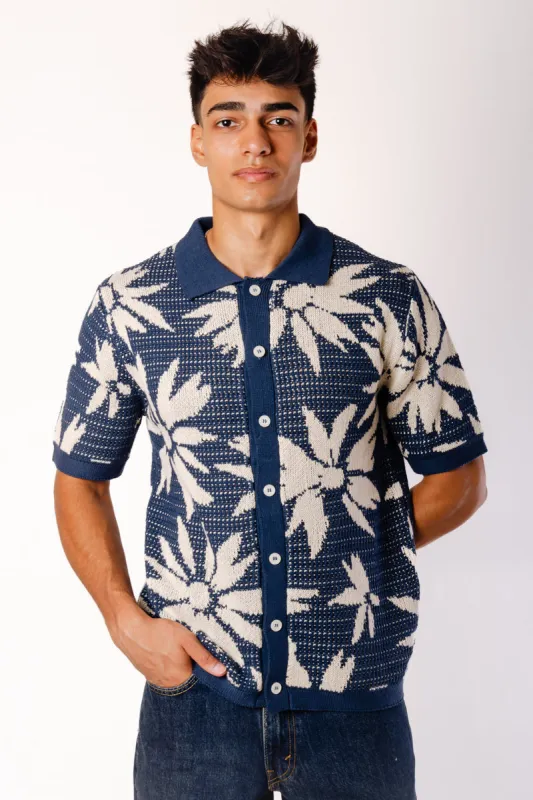 Floral Crochet Button Up Shirt made by Below the Belt