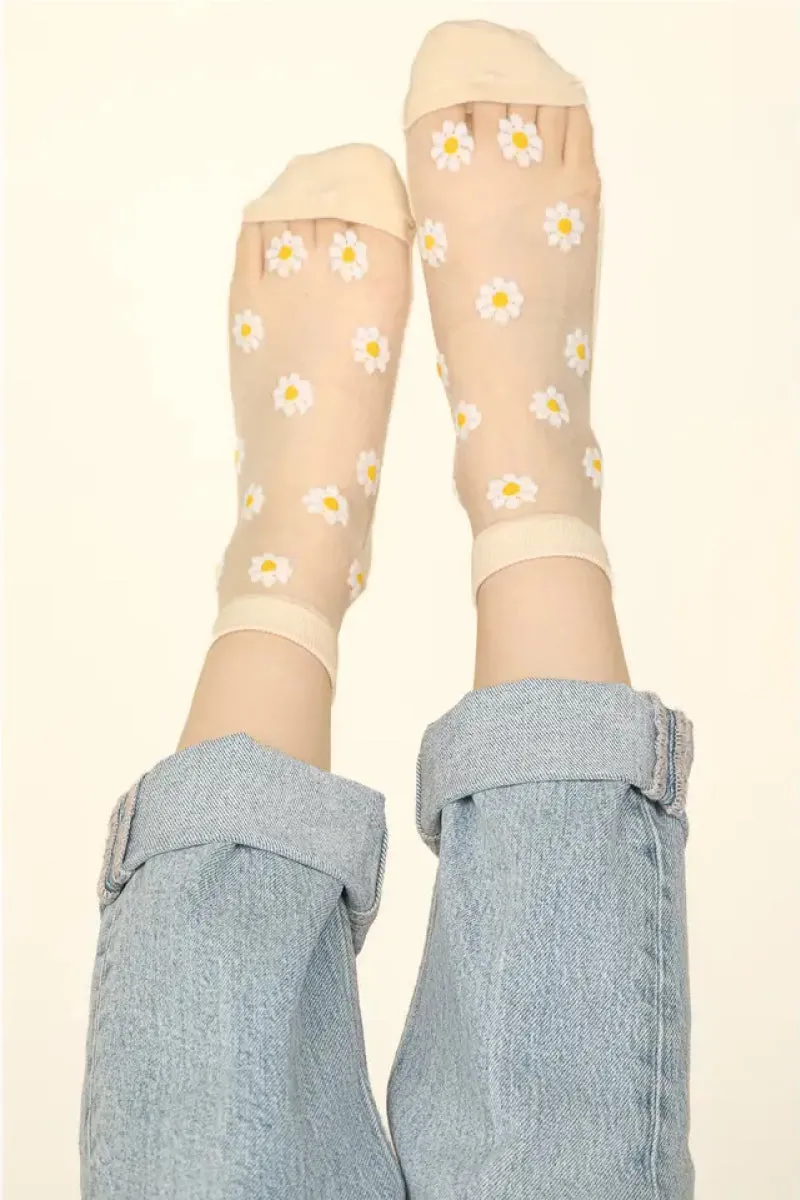Daisy Embroidered Mesh Socks sold by Below the Belt product image thumbnail 3