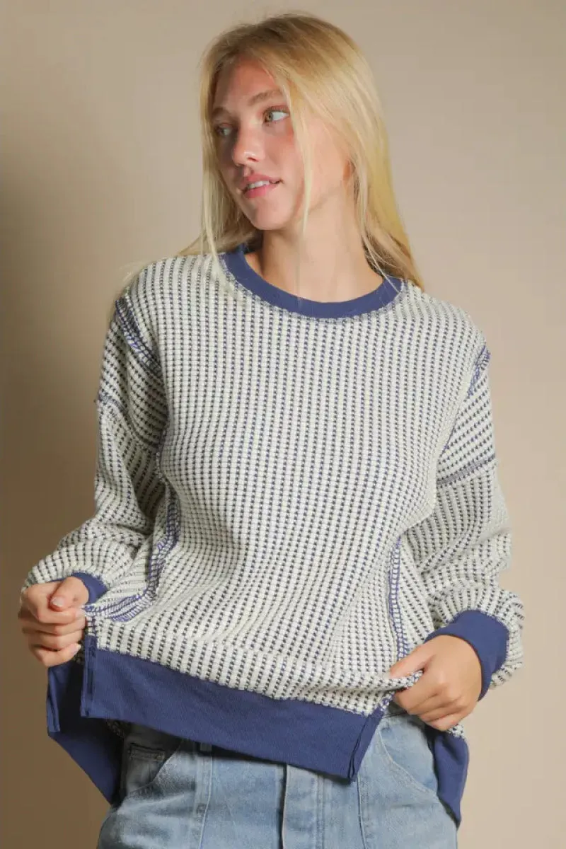 Oversize Waffle Long Sleeve sold by Below the Belt product image thumbnail 4