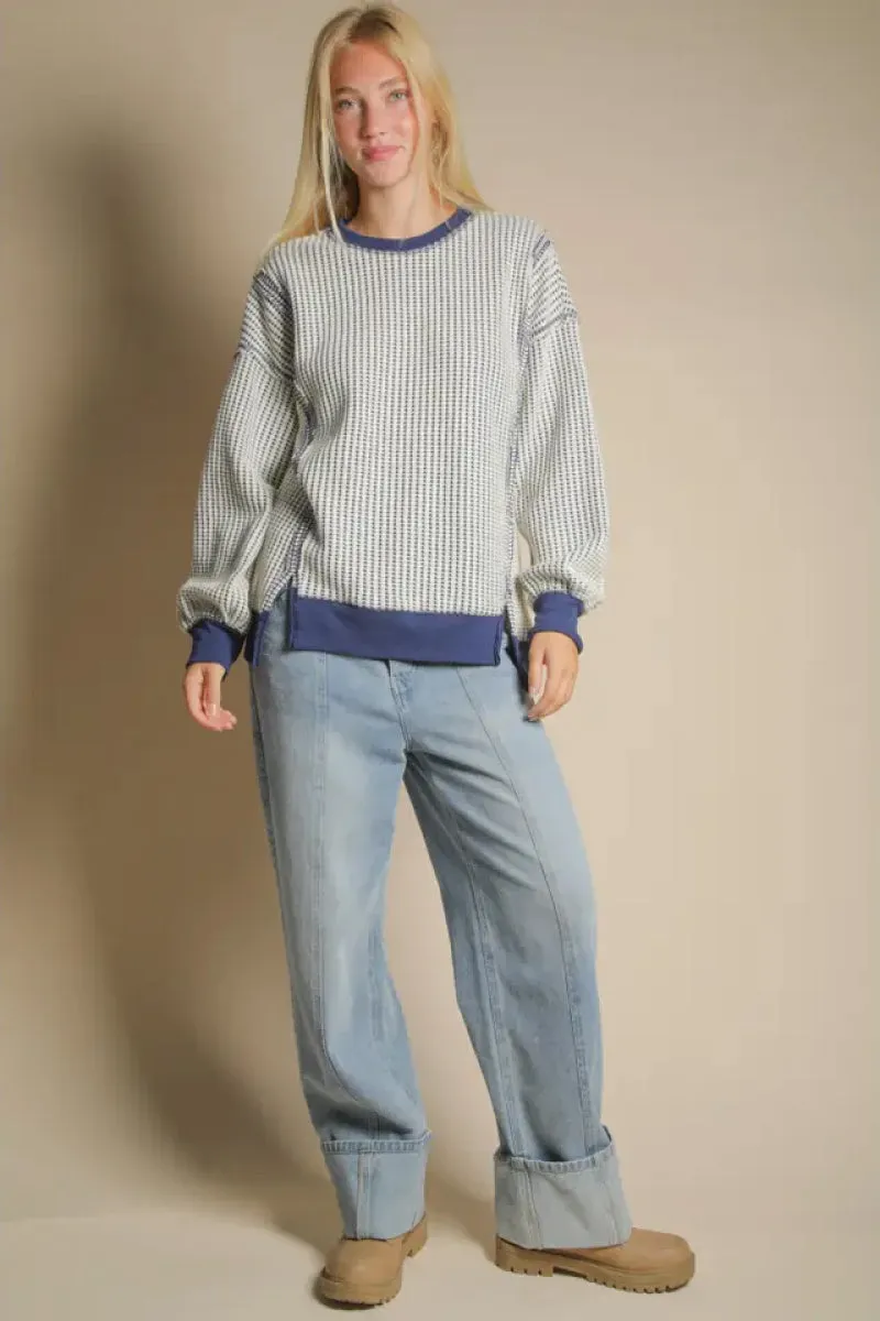 Oversize Waffle Long Sleeve sold by Below the Belt product image thumbnail 3