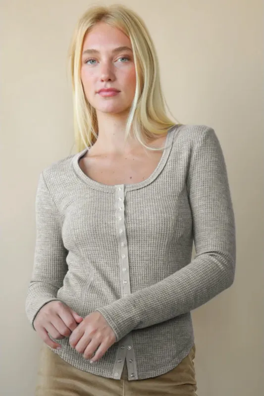 Snap Front Thermal Long Sleeve sold by Below the Belt