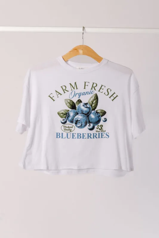 Blueberries Crop Tee sold by Below the Belt