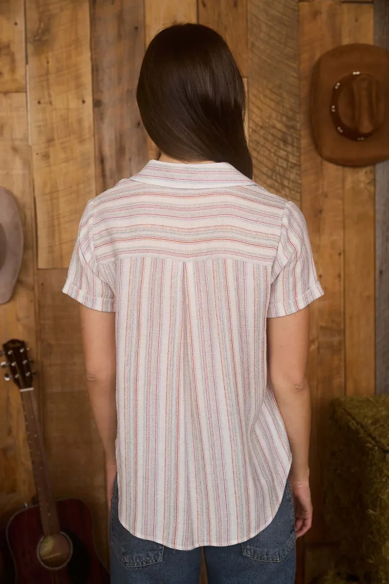 Stripe Button-Down Top sold by Below the Belt product image thumbnail 2