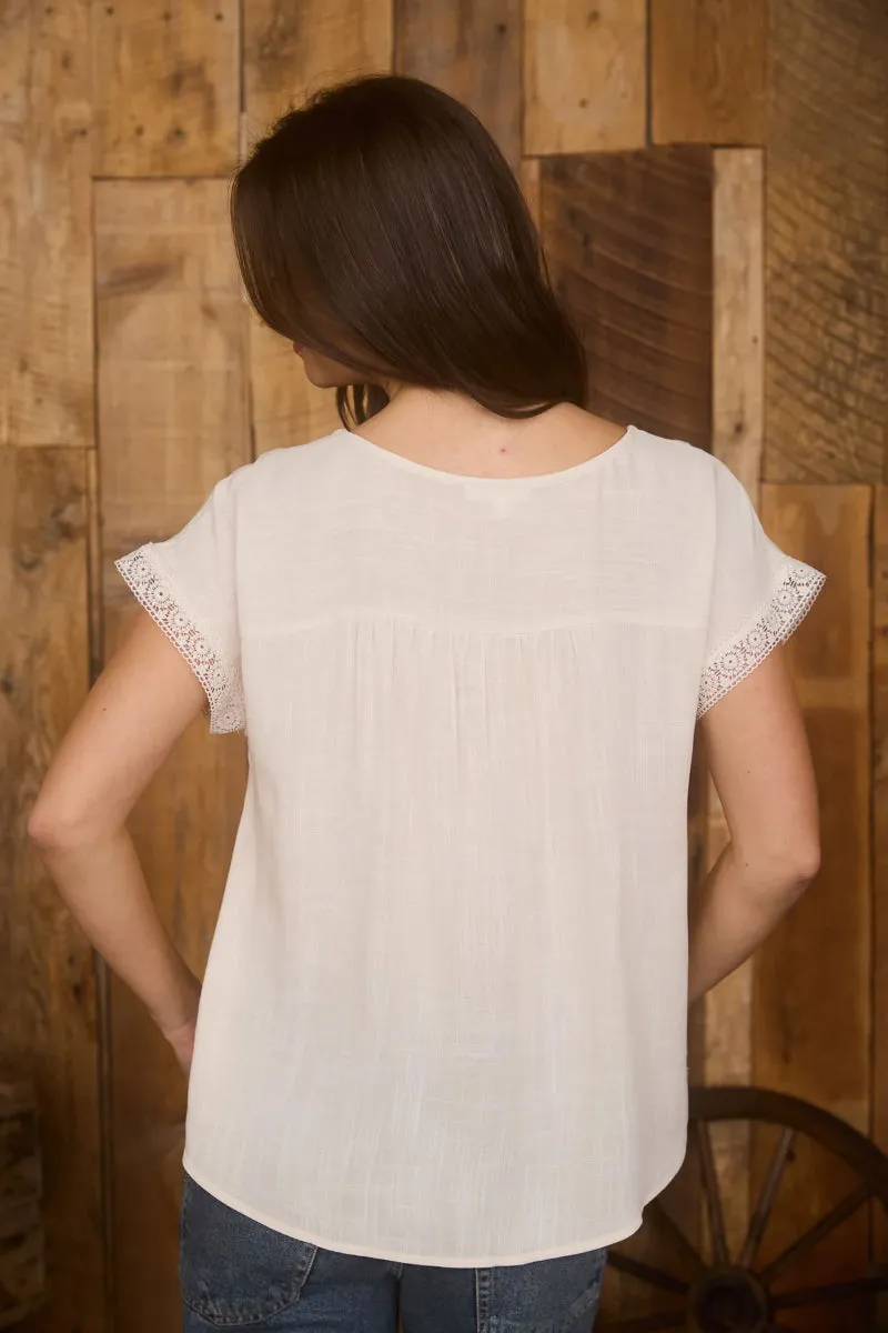 Summer Rewind Lace Trim Top sold by Below the Belt product image thumbnail 2