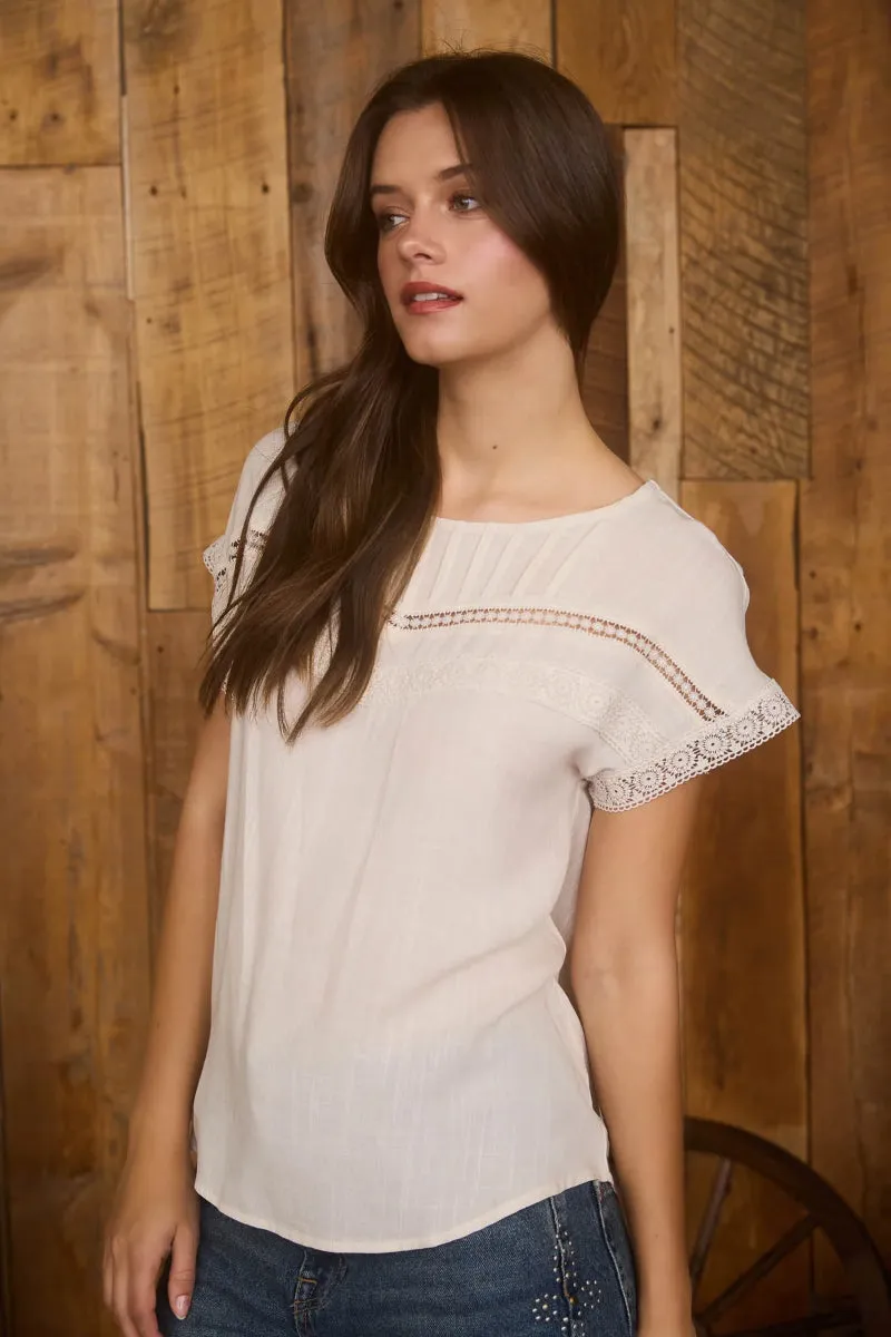 Summer Rewind Lace Trim Top sold by Below the Belt product image thumbnail 3