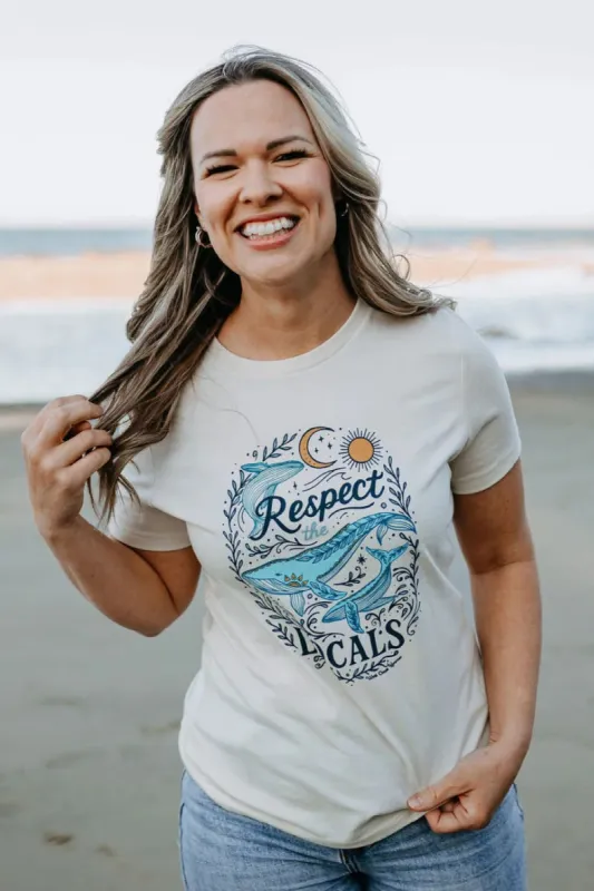 Respect The Locals Whale Tee sold by Below the Belt