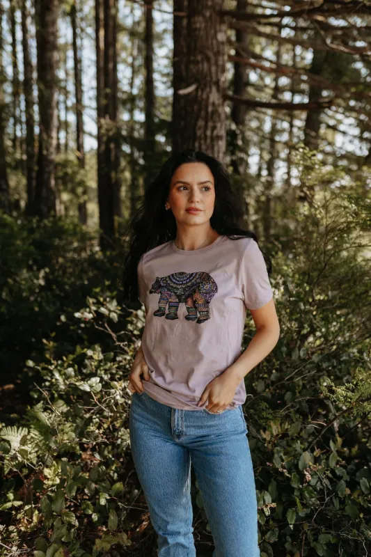 Mandala Bear Relaxed Tee sold by Below the Belt