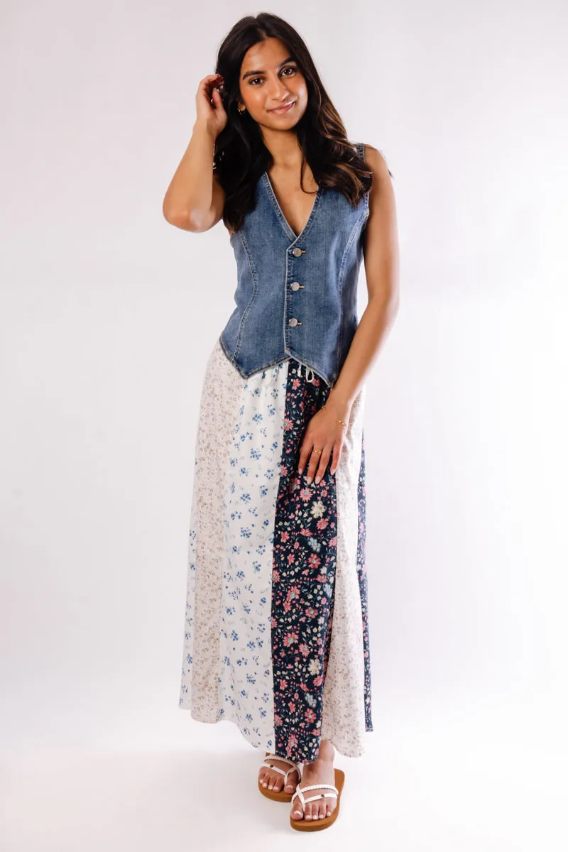 Floral Pieced Maxi Skirt sold by Below the Belt product image thumbnail 3