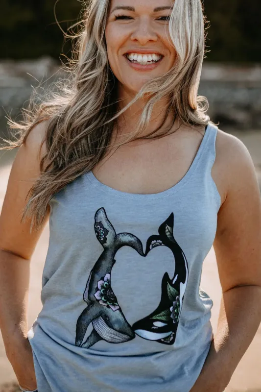 Whale Heart Festival Tank sold by Below the Belt