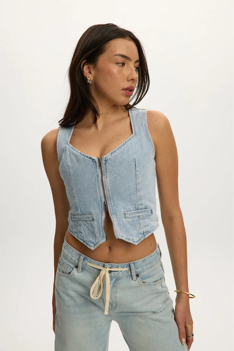 Vera Denim Vest sold by Below the Belt product image thumbnail 4