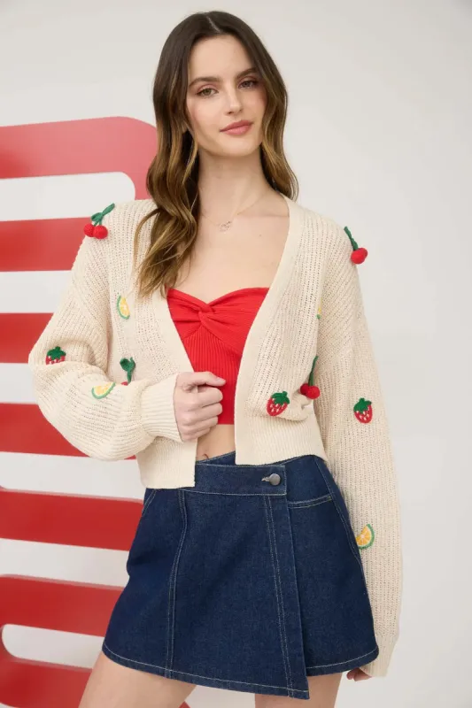 Crochet Fruit Tart Cardigan made by Blu Pepper