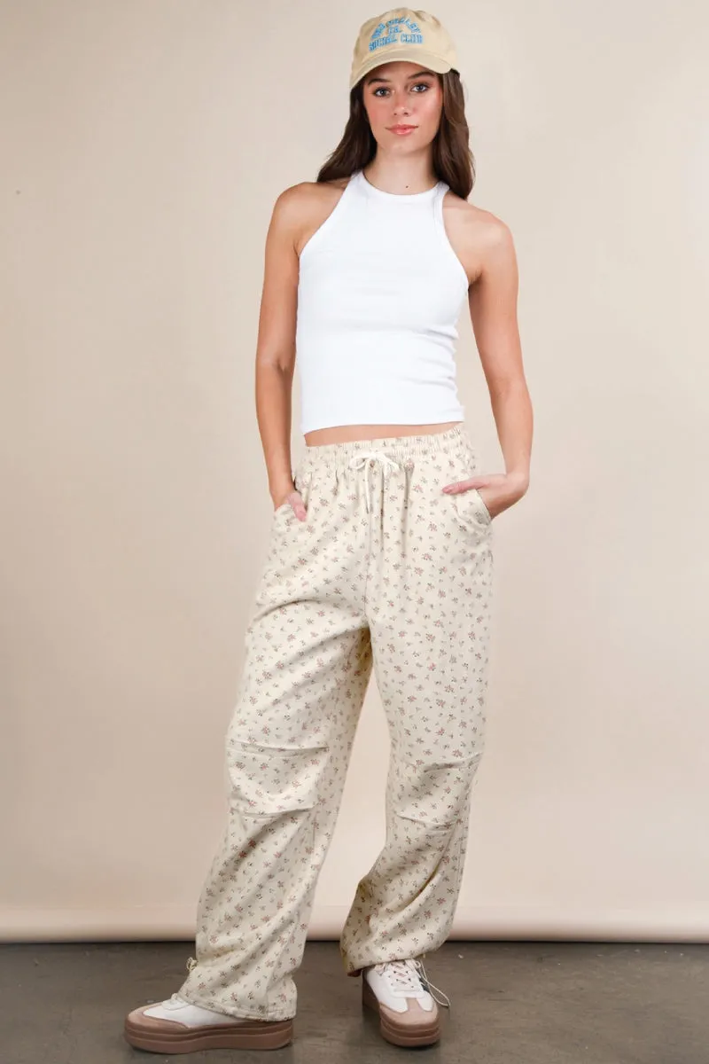 Floral Linen Parachute Pants sold by Below the Belt