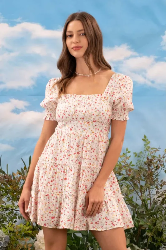 Shortcake Floral Mini Dress sold by Below the Belt