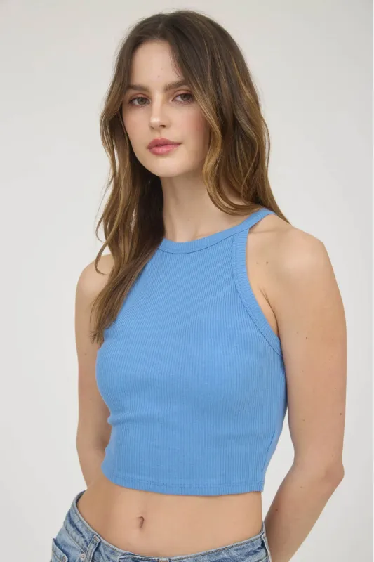 Crop Halter Tank Top sold by Below the Belt