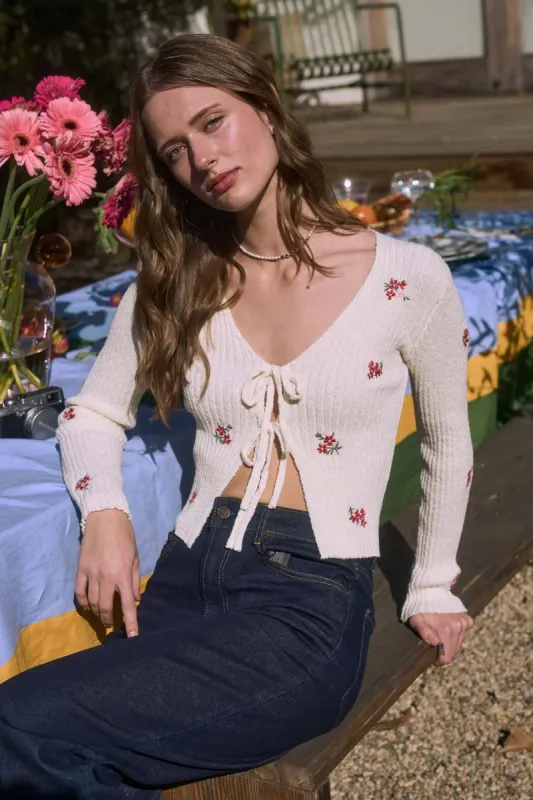 Bowtie Front Cardi sold by Below the Belt