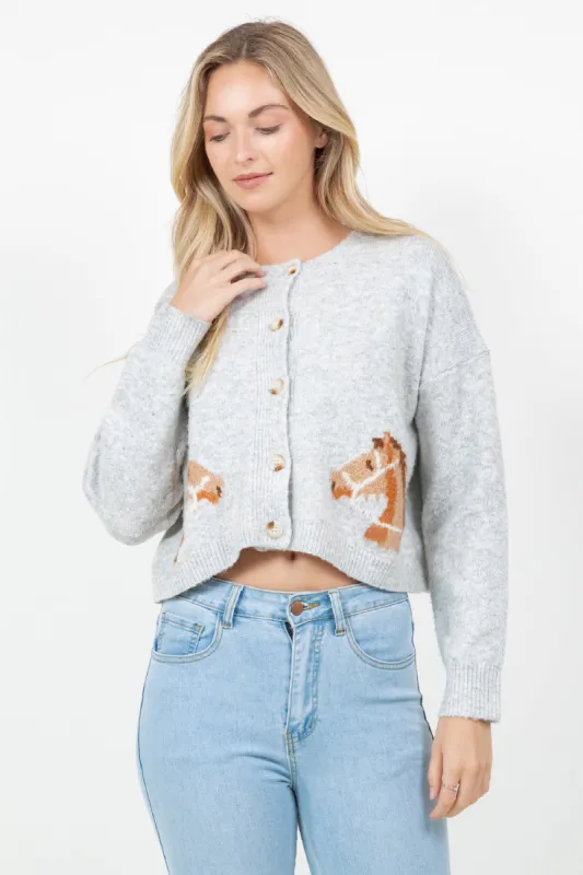 Horse Cardigan sold by Below the Belt