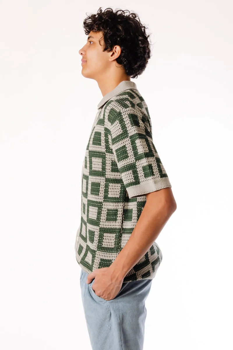 Square Crochet Button Up Shirt sold by Below the Belt product image thumbnail 3