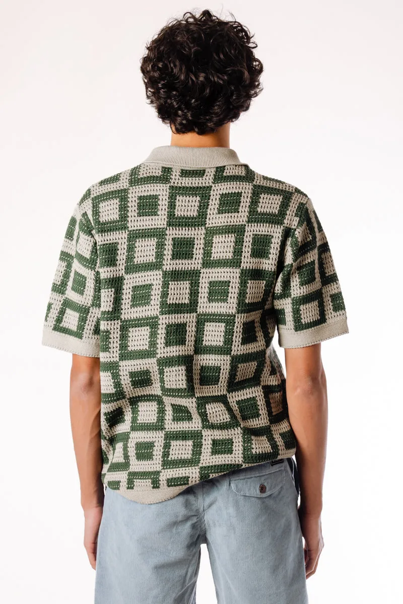 Square Crochet Button Up Shirt sold by Below the Belt product image thumbnail 4