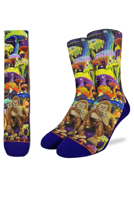 Big Foot Eating Mushrooms Sock sold by Below the Belt