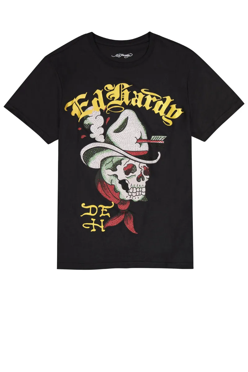 Cowboy Skull Rhinestone Tee sold by Below the Belt product image thumbnail 3