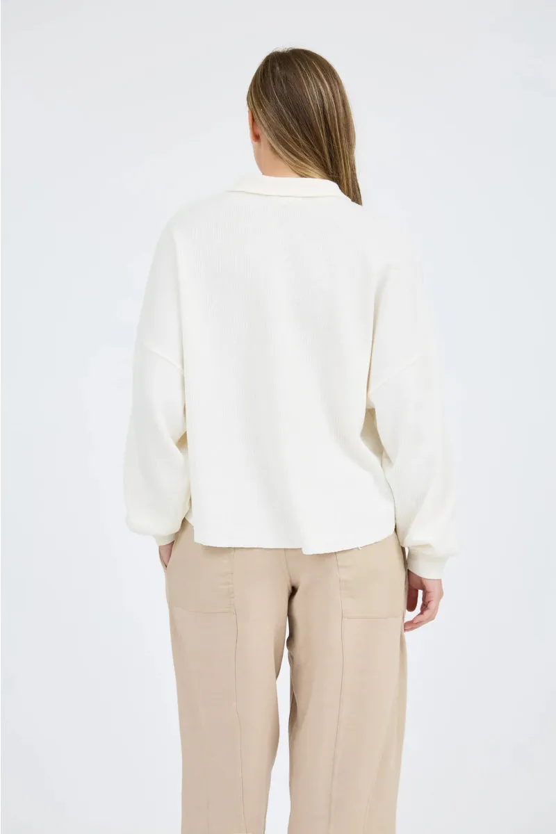 Raw Edge Washed Henley sold by Below the Belt product image thumbnail 2