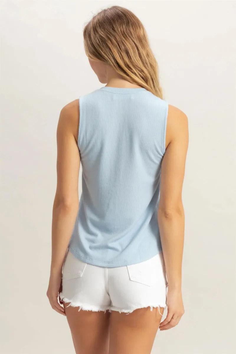Henley Tank Top sold by Below the Belt product image thumbnail 3