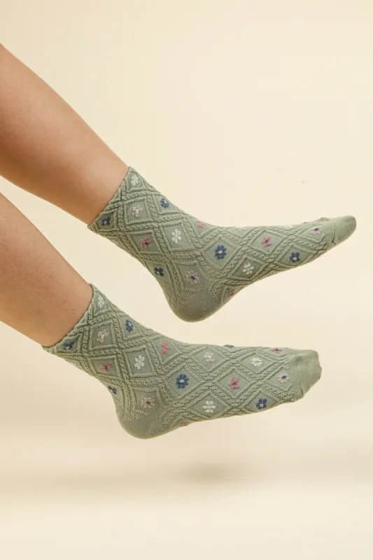 Floral Sock sold by Below the Belt