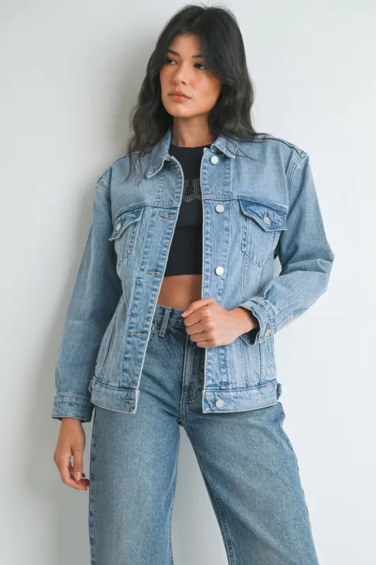 Margot Oversized Denim Jacket sold by Below the Belt