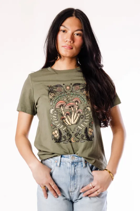 Cottage Mushroom Tee sold by Below the Belt