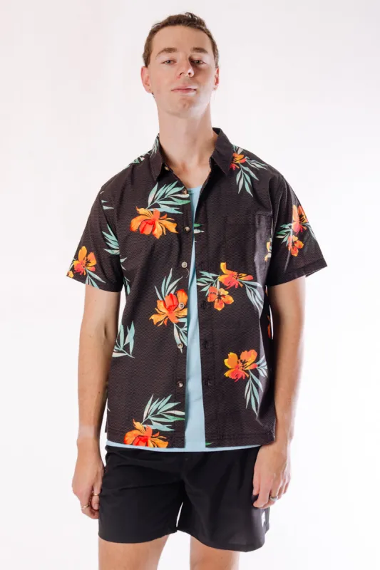 Hibiscus Vibes Short Sleeve Shirt sold by Below the Belt