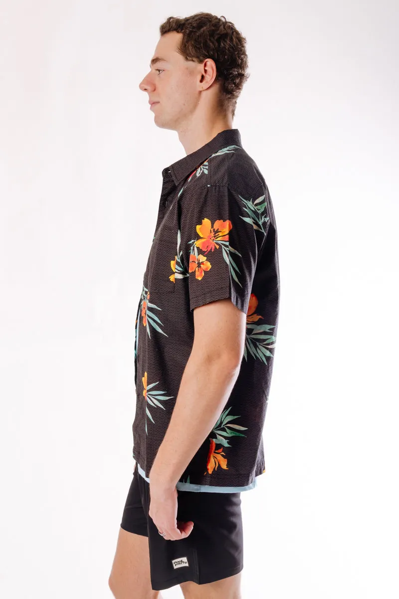 Hibiscus Vibes Short Sleeve Shirt sold by Below the Belt product image thumbnail 3