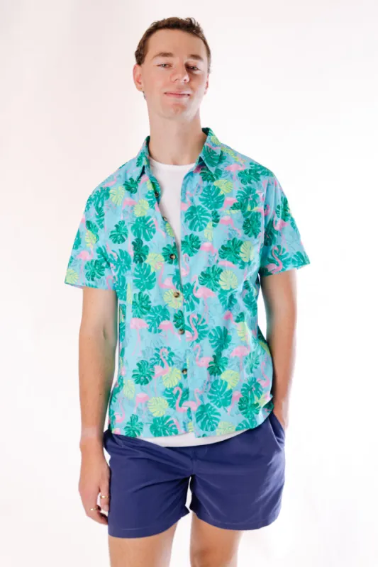 Caribbean Vacay Short Sleeve Shirt sold by Below the Belt