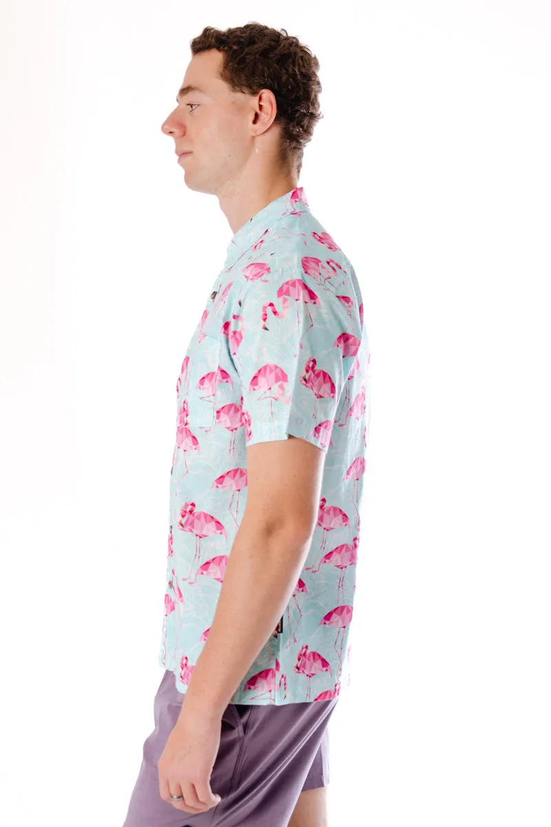 Pink & Feathered Short Sleeve Shirt sold by Below the Belt product image thumbnail 3