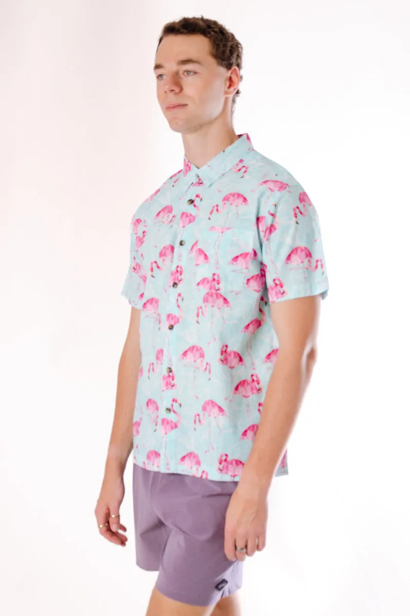 Pink & Feathered Short Sleeve Shirt sold by Below the Belt product image thumbnail 2