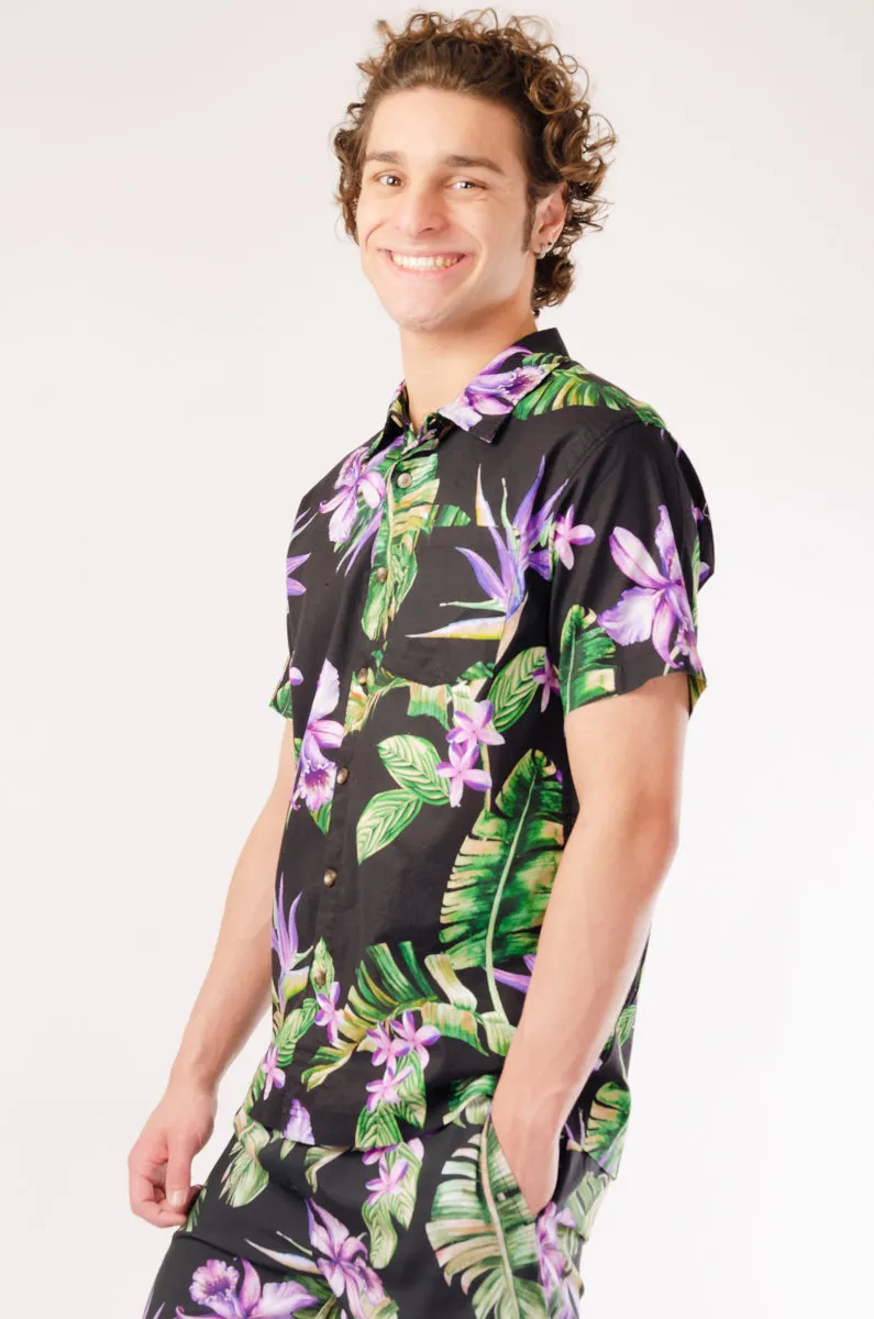 Purple Hawaiian Short Sleeve Shirt sold by Below the Belt product image thumbnail 2