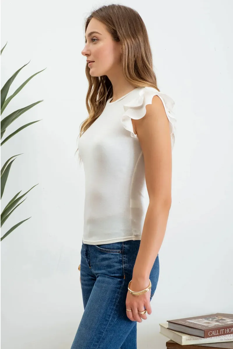 Flutter Sleeve Knit Top sold by Below the Belt product image thumbnail 3