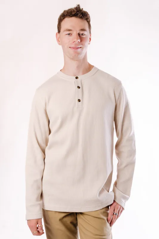 Long Sleeve Thermal Henley sold by Below the Belt