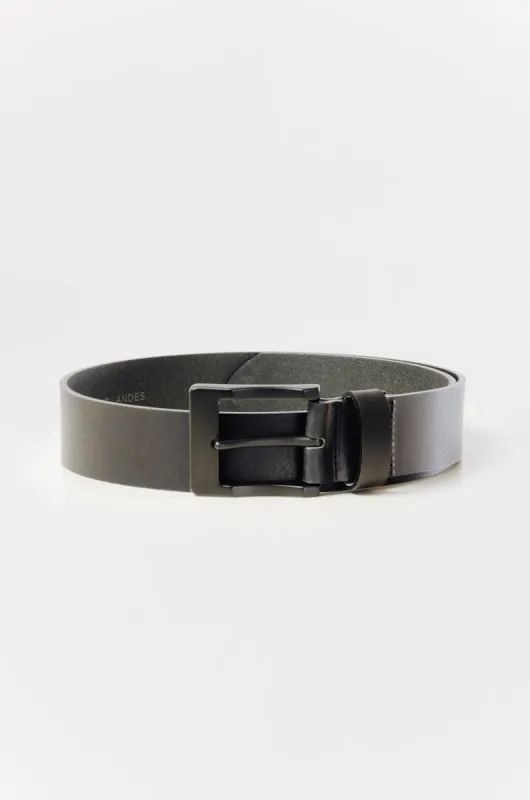Leather Belt with Matte Buckle sold by Below the Belt