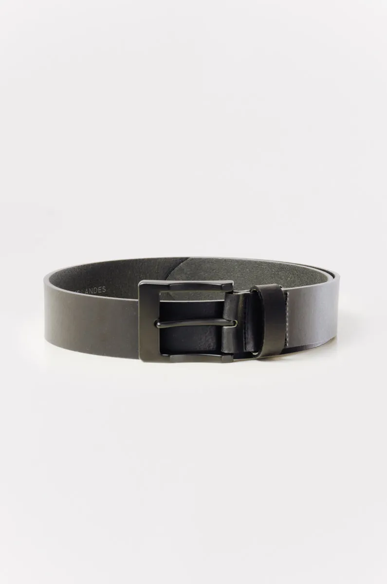 Leather Belt with Matte Buckle sold by Below the Belt