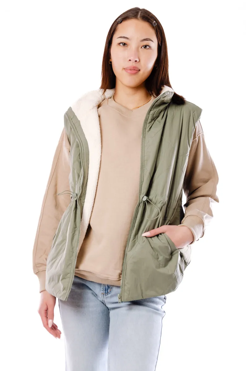 Tie Sherpa Vest sold by Below the Belt