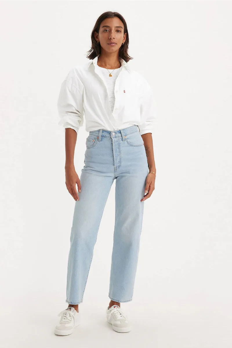 Ribcage Straight Ankle Jeans sold by Below the Belt