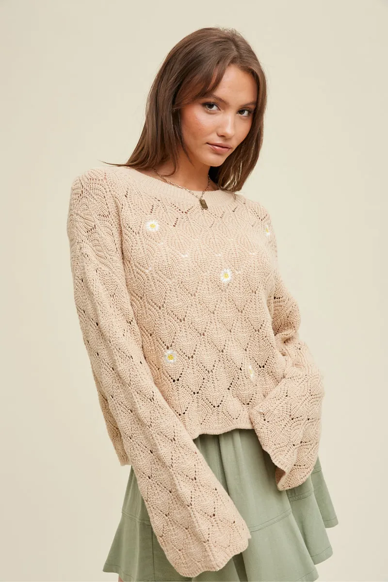Daisy On My Mind Sweater sold by Below the Belt